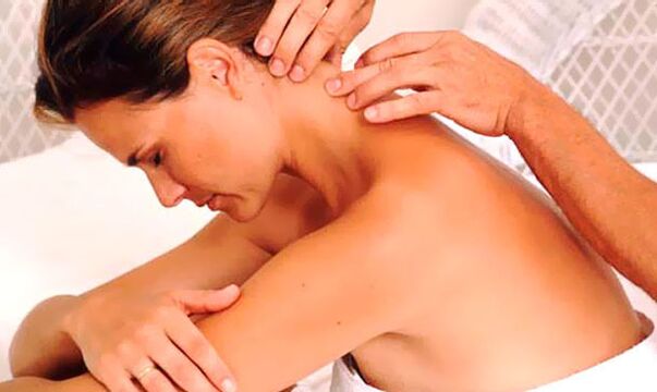 Treatment of cervical height osteochondrosis massage