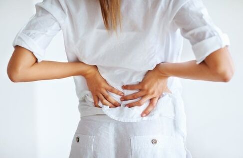 back pain in a woman